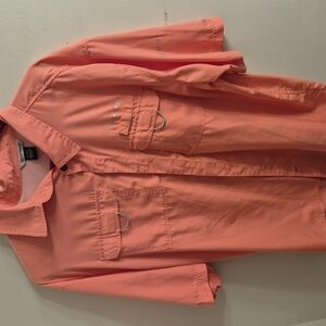 Columbia Vibrant Coral Button-Up Shirt